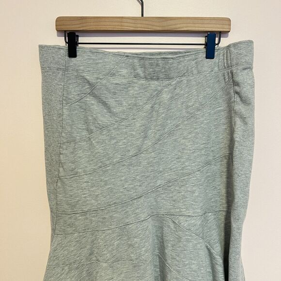 NWT Daily Practice by Anthropologie Seamed Midi Skirt Grey Women's Size XL - Picture 11 of 12